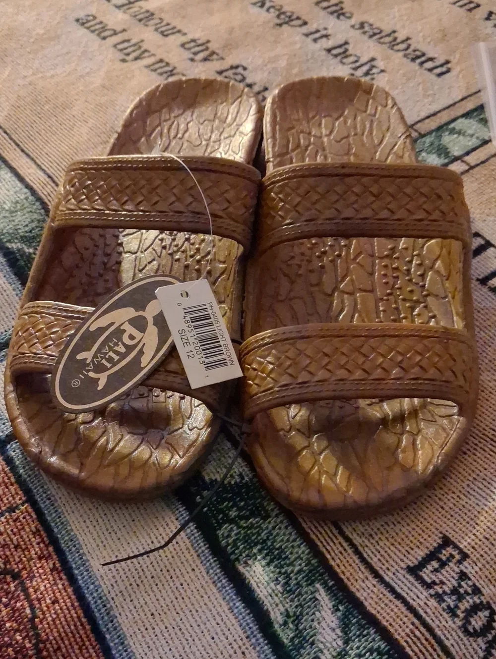 Pali Hawaii Metallic Gold Men's Slide Sandals